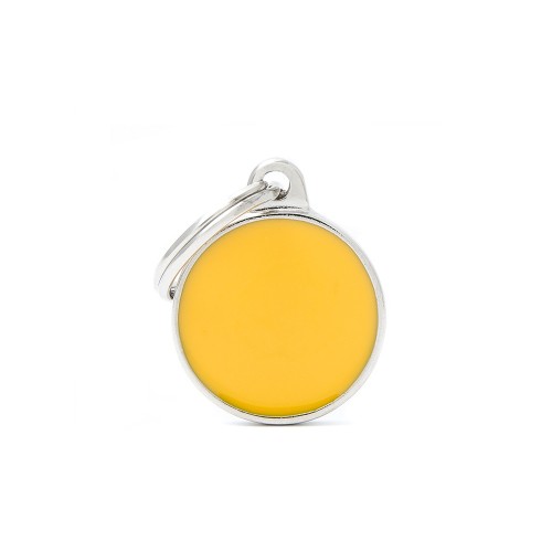 Médaille Basic Handmade Cercle Petit Jaune