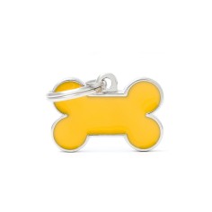 Placa Basic Handmade Hueso Pequeño Amarillo