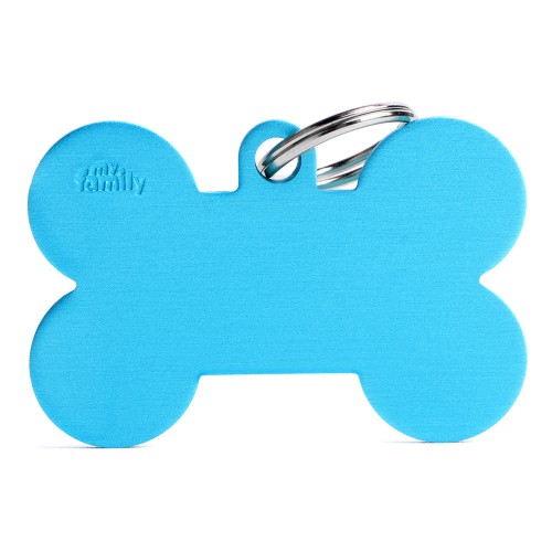Basic XL blauer Knochen Plakette aus Aluminium