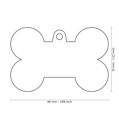 Basic XL lila Knochen Plakette aus...