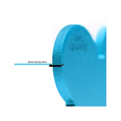 Basic XL blauer Knochen Plakette aus Aluminium