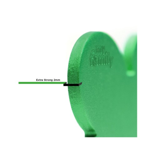 Basic XL grüner Knochen Plakette aus Aluminium