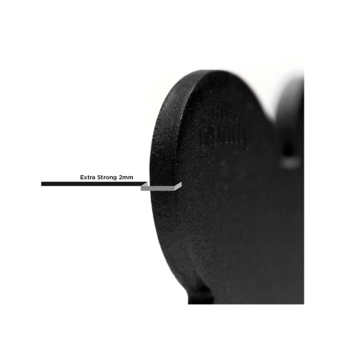 Basic XL schwarzer Knochen Plakette aus Aluminium