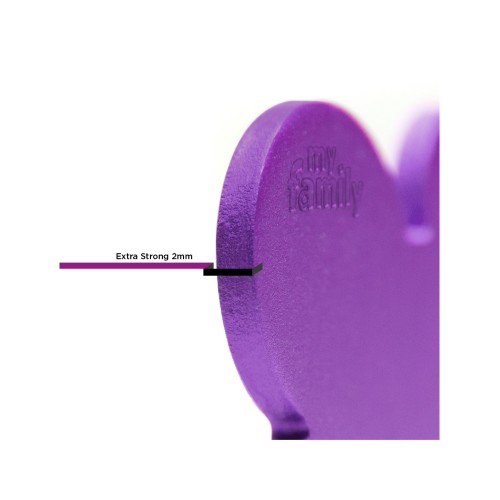 Basic XL lila Knochen Plakette aus Aluminium