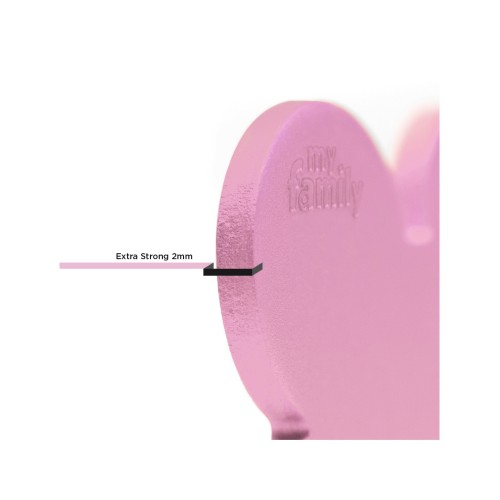 Basic XL rosa Knochen Plakette aus Aluminium