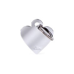 Médaille Basic Cœur Petit en Laiton Chromé