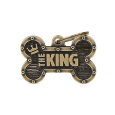 Placa Bronx Hueso Grande "The King" en Latón Inglés