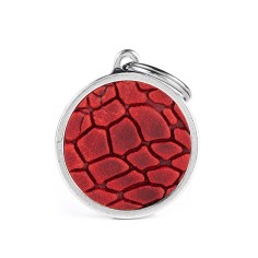 Médaille Bronx Tucson en Cuir Véritable Rouge