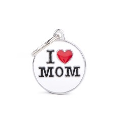 Médaille Charms "I Love Mom" Petite