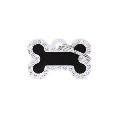 Glam kleiner schwarzer Knochen mit Strass