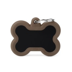 Médaille Hushtag Os Grand Noir en Aluminium avec...