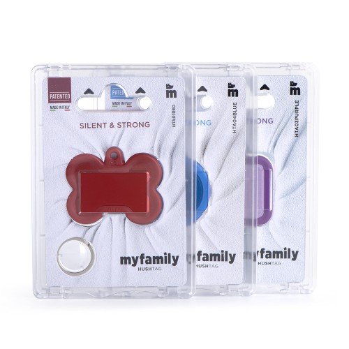 Hushtag Red Aluminum Square ID Tag...